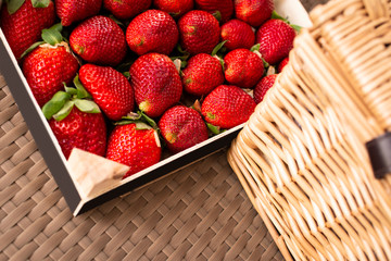 strawberries in a box