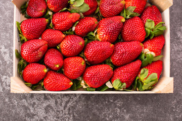 strawberries in a box
