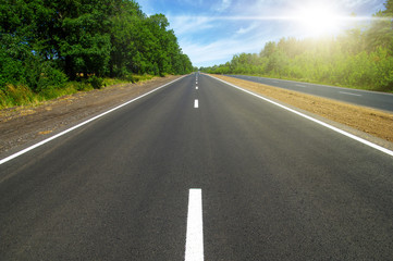 Naklejka premium Asphalt car road