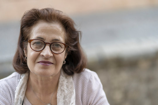 Portrait of a senior woman in glasses