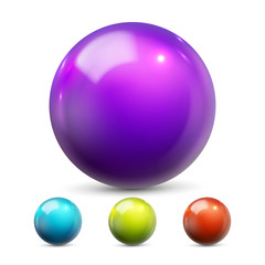 Sphere Ball Vector. Orb Shining. Glow Crystal. Smooth Blank. Web Icon. Glossy Shine Icon. 3D Realistic Illustration