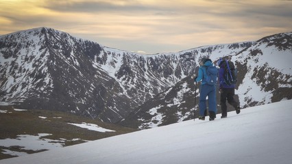 Winter hill walking in Scotland