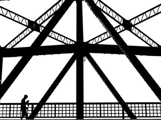 silhouette structure of the bridge