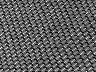 black and white roof tile pattern