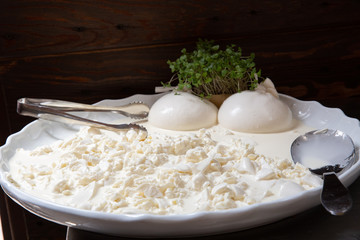 Buffalo mozzarella and ready to eat