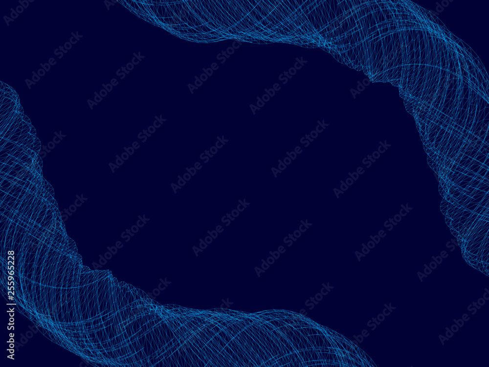 Aufkleber abstract background of geometric shapes on the sides. pattern with geometric shapes of blue lines on