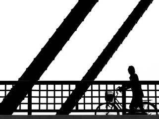silhouette structure of the bridge
