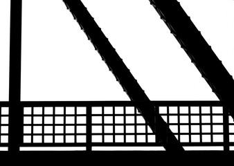 Silhouette steel bridge structure