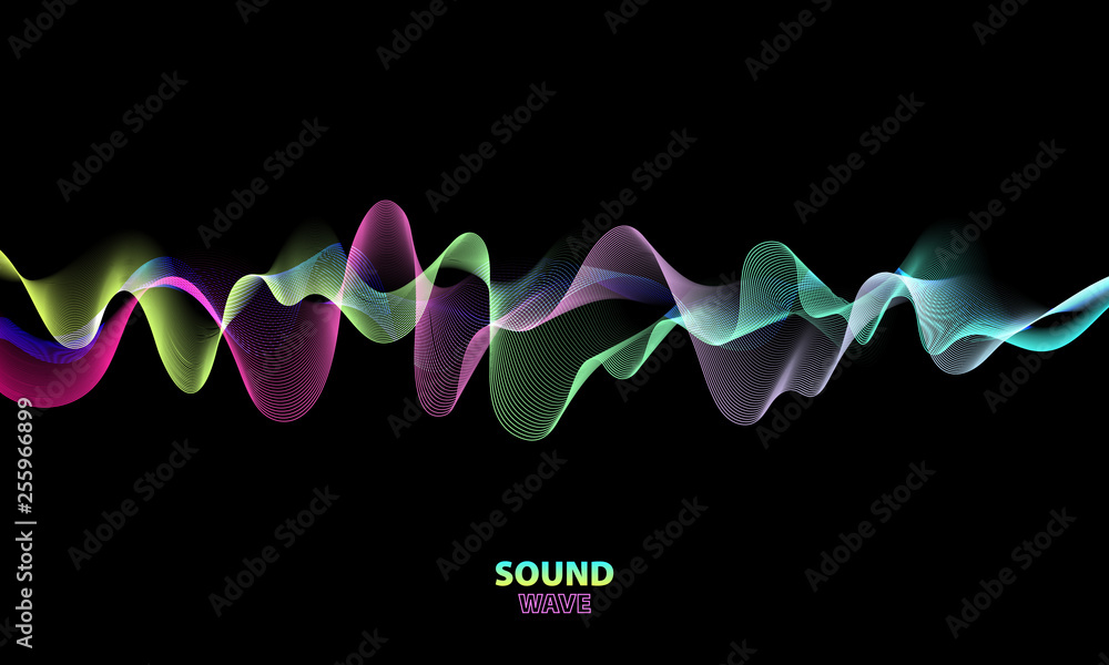 Canvas Prints abstract wave colorful background. sound or energy concept.