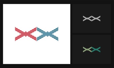 abstract ribbon square logo