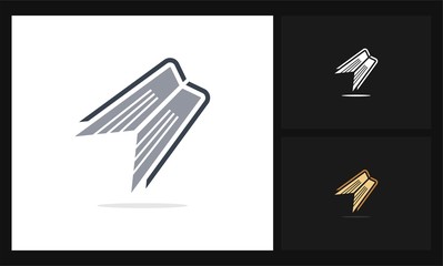 bird wings icon flying company logo