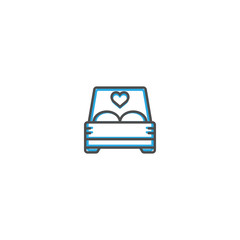 Bed Icon Design. Lifestyle icon vector illustration