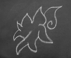 Drawing on a blackboard