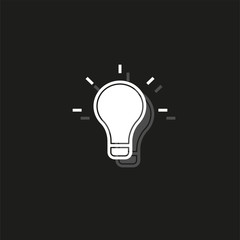 light bulb icon, vector idea, creative design concept, innovation symbol