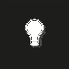 light bulb icon, vector idea, creative design concept, innovation symbol
