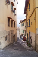 Fototapeta na wymiar Portuccio alley, Pontassieve, Tuscany, Italy