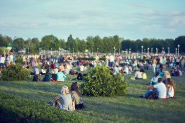 people at an open-air concert