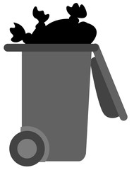 picto petit container poubelle non trié