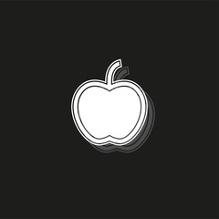vector apple fruit illustration, fresh healthy food - organic natural food isolated