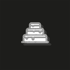 vector birthday cake illustration, dessert icon - holiday celebration, bakery symbol