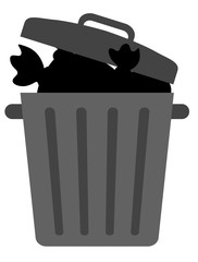 picto poubelle ménagère sacs