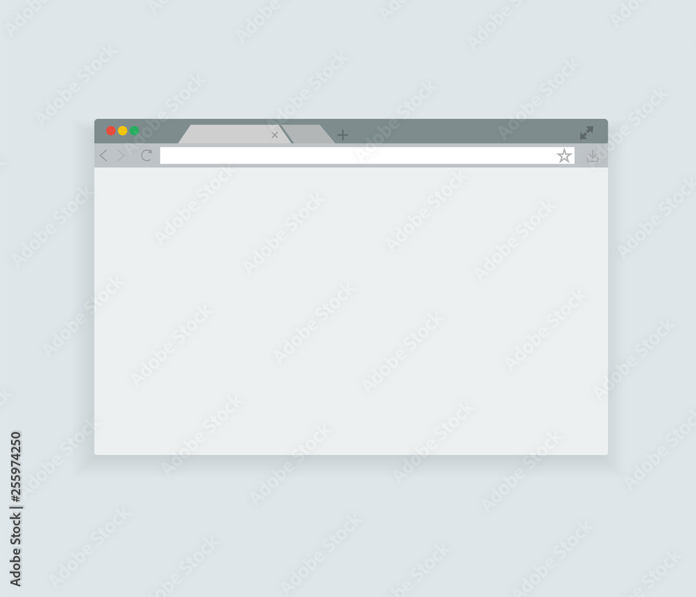 Poster web simple browser window. simple browser window. flat vector illustration. eps10