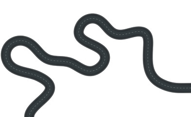 Bending roads and highways vector illustrations. Asphalt roads.Road background. Race track top view