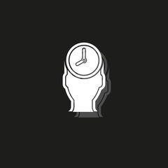 managing time icon, vector time management concept. business symbol