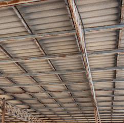 old roof of a factory building