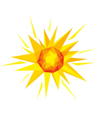 geometric space element on a white background