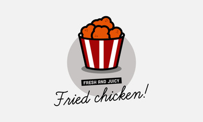 Hot and juicy fried chicken