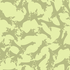 Desert camouflage of various shades of green and yellow colors