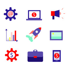 Search Engine Optimization Vector Outline Icons. SEO Elements.