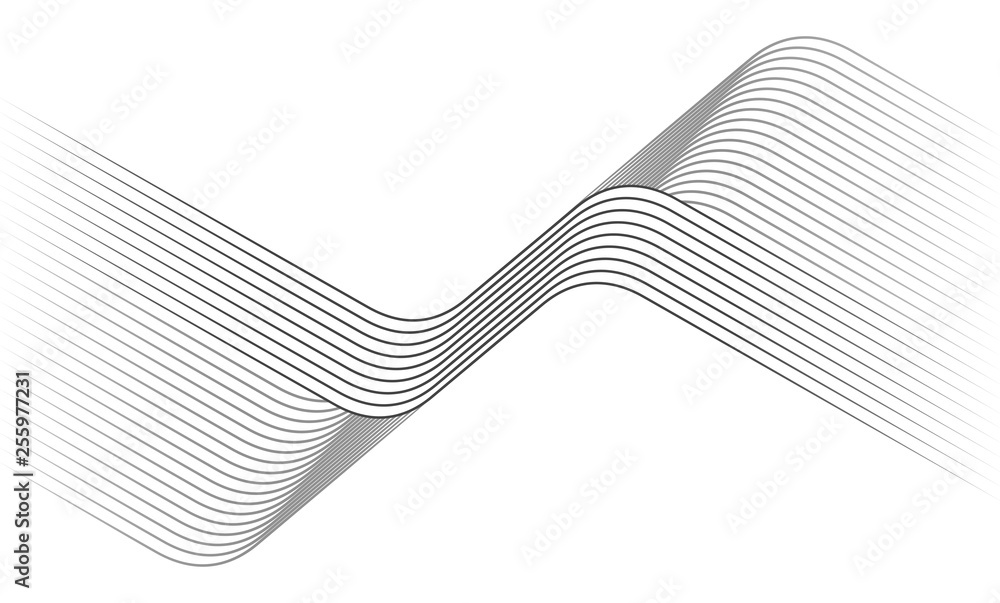Poster vector illustration of the gray pattern of lines abstract background. eps10.