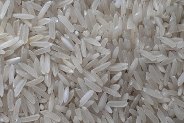 white rice closeup background.