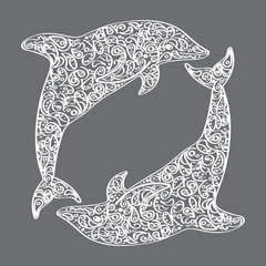 Dolphin with ornament