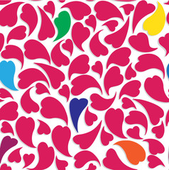 Seamless pattern with hearts