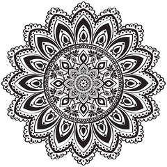 Ethnic Mandala ornament. Vintage decorative elements. Oriental pattern, Islam, Arabic, Indian motifs