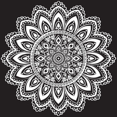Ethnic Mandala ornament. Vintage decorative elements. Oriental pattern, Islam, Arabic, Indian motifs