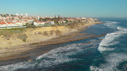 Fototapeta na wymiar Vista da Praia de São Pedro do Estoril Portugal