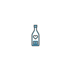 Wine bottle Icon Design. Lifestyle icon vector illustration