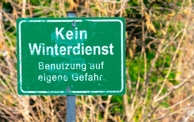 Kein Winterdienst