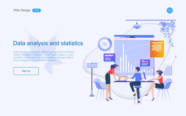 Business concept of web design for teamwork in collaborative planning data analysis and solutions include business services. Vector illustration.