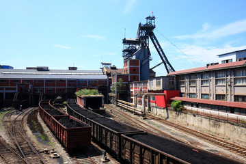 Fototapeta premium The plant and equipment of a coal mine