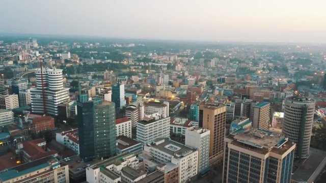 Aerial Drone footage of Nairobi Kenya