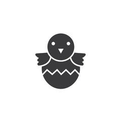 Chick in Easter egg. Element of web icon for mobile concept and web apps.
