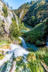 Wasserfälle im Plitvice Nationalpark in Kroatien