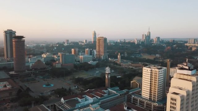Aerial Drone footage of Nairobi Kenya