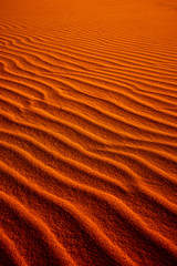 orange toned sand background with a wavy pattern.