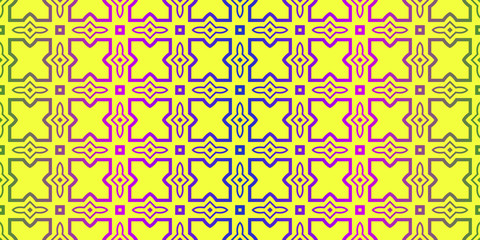 Unique, Abstract Traditional Geometric Color Pattern. Seamless Vector Illustration. For Fantastic Design, Wallpaper, Background, Fantastic Print. Yellow purple color